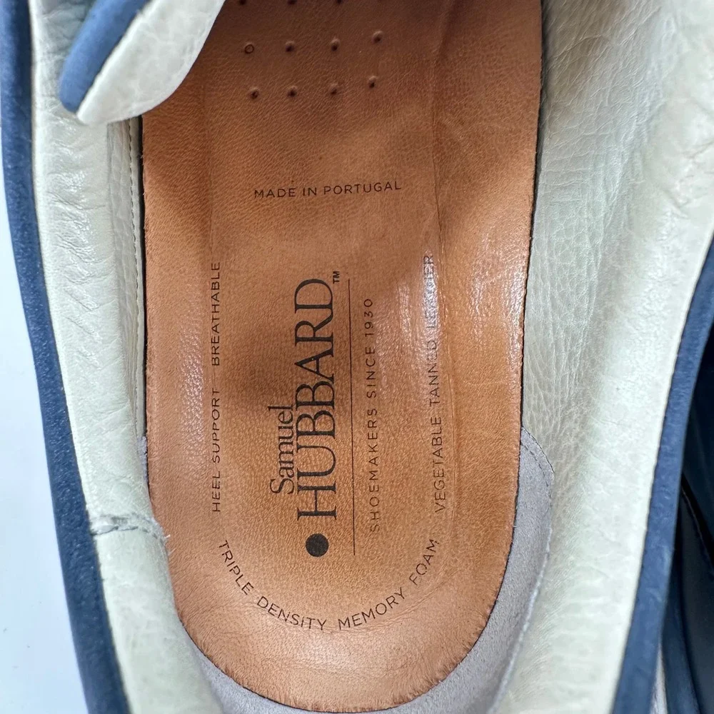 Samuel Hubbard Fast Oxford Mens 9.5 Navy Blue Nubuck Leather Walking Shoes
